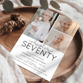 Invitación Capítulo 70 Collage de Fotos Personalizado Cumplea