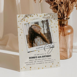 Invitación Capítulo Cuarenta Cumpleaños Divertido Moderno 40