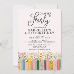 Invitación Capítulo Cuarenta Libro de Historias Florales Cump