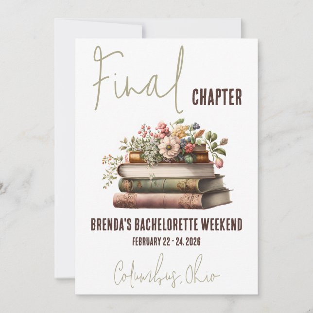 Invitación Capítulo final, fin de semana de la bachillerato t (Anverso)