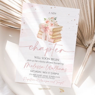 Invitación Capítulo Nuevo Baby Shower de flores silvestres de