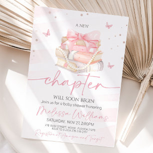 Invitación Capítulo Nuevo Baby Shower de flores silvestres de