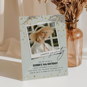 Invitación Capítulo Setenta divertidas foto moderna 70 cumple