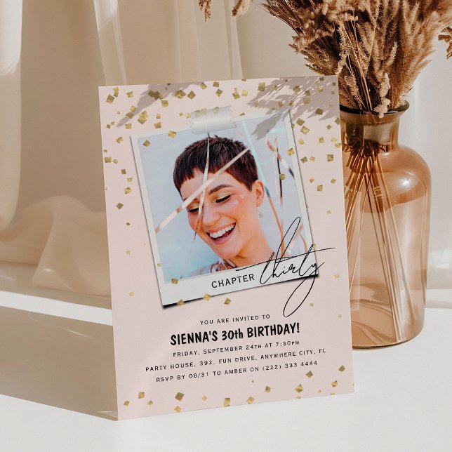 Invitación Capítulo Treinta Diversión Foto Moderna 30 cumplea (Subido por el creador)