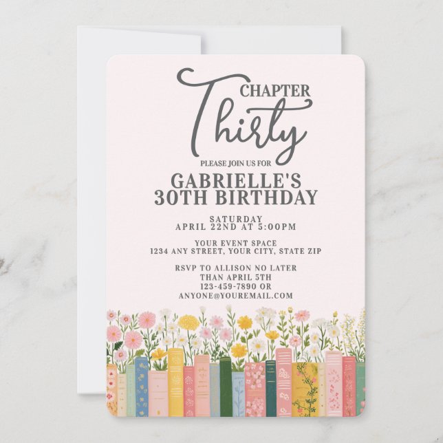 Invitación Capítulo Treinta Libro de Historias Florales Cumpl (Anverso)