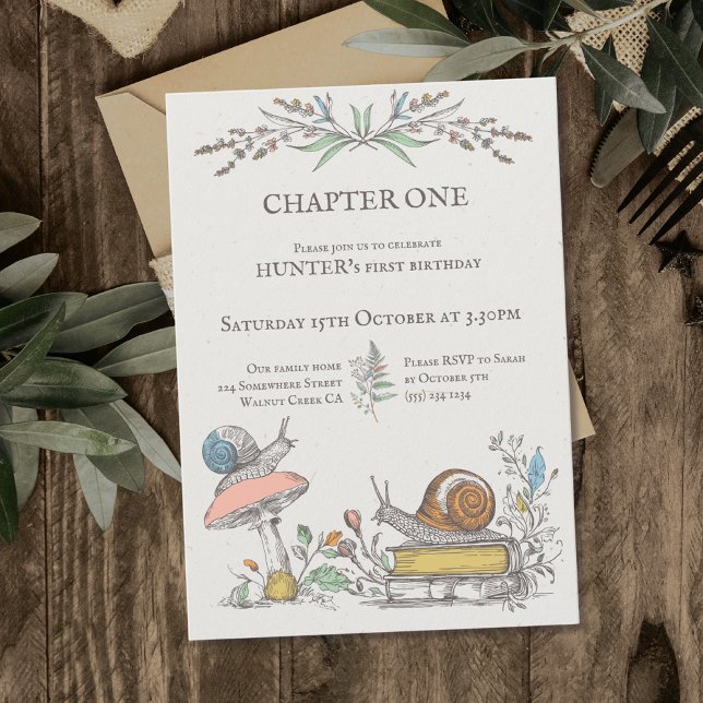 Invitación Capítulo UNO El bebé está convirtiendo UN caracol  (Subido por el creador)