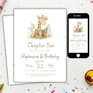 Invitación Capítulo Uno Fiesta de Cumpleaños número uno con l
