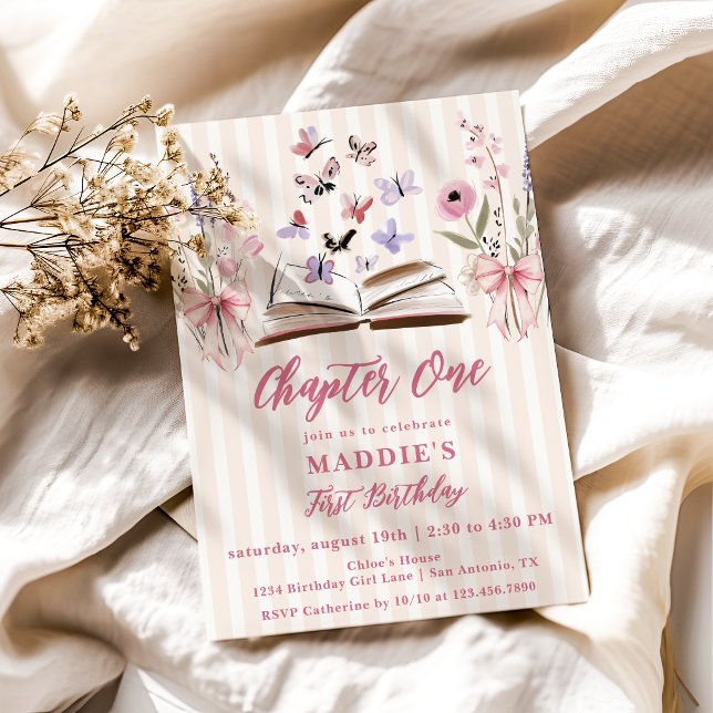 Invitación Capítulo Uno Libro de Cuentos de la Mariposa Rosa  (Subido por el creador)