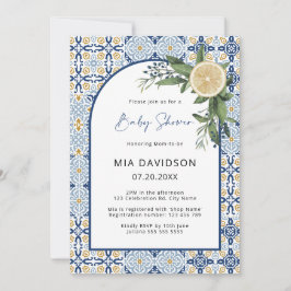Invitación Capri Baby Shower Citrus Italiano Baby Shower