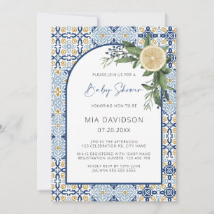 Invitación Capri Baby Shower Theme Lemon Italiano Baby Shower