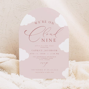Invitación CAPRICE Rubor Pink Cloud NUEVE Arched Baby Shower