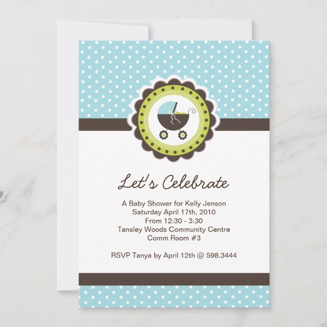 Invitación caprichosa a Baby Shower (Anverso)