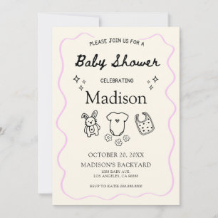 Invitación caprichosa a Baby Shower - Icono de man