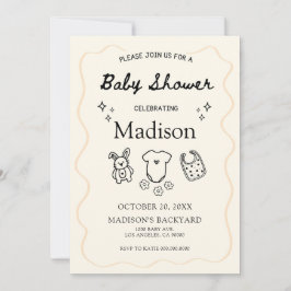 Invitación caprichosa a Baby Shower - Icono de man