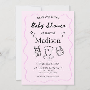 Invitación caprichosa a Baby Shower - Icono de man