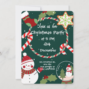 Invitación caprichosa a la fiesta de Navidad