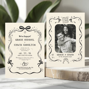 Invitación caprichosa a mano alzada para la fiesta