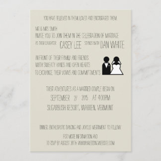 Invitación caprichosa de la boda