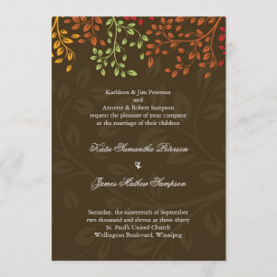 Invitación caprichosa de la boda de la caída