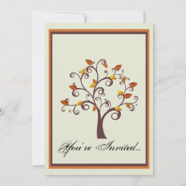 Invitación caprichosa de la boda del árbol de la