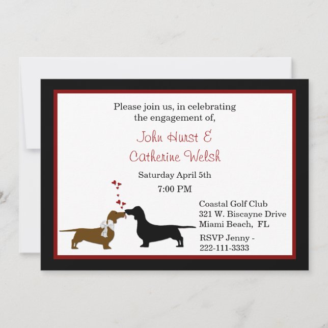 Invitación caprichosa del fiesta de compromiso de (Anverso)