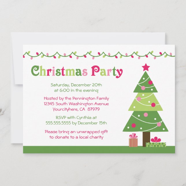 Invitación caprichosa del fiesta de las luces del (Anverso)