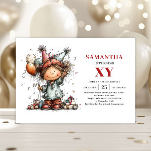 Invitación caprichosa para cumpleaños de chica de 