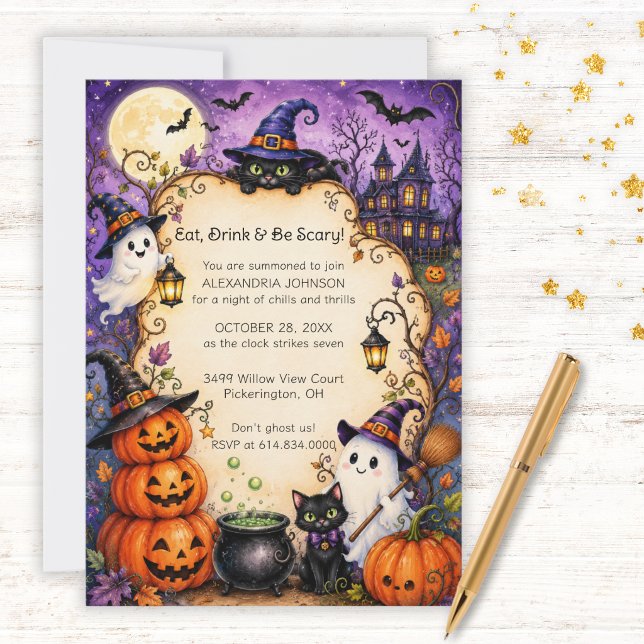 Invitación caprichosa para fiesta de Halloween (Subido por el creador)