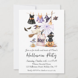 Invitación caprichosa para fiesta de Halloween con