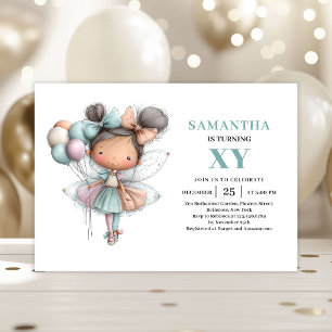 Invitación caprichosa pastel para los 9 años de la