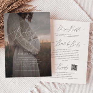 Invitación Caprichosamente Neutral   Foto Todo en Uno Cumple 