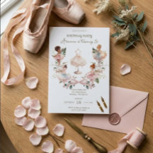 Caprichoso Arco Rosa y Bailarina de Acuarela Cumpl