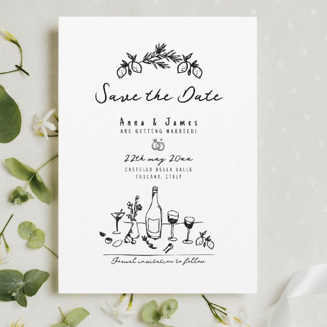 Invitación caprichoso boda italiano (Subido por el creador)