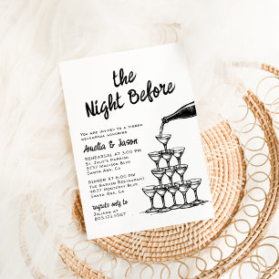 Invitación Caprichoso Dibujado a Mano La Noche Anterior