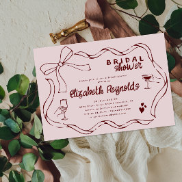Invitación Caprichoso Doodle Retro | Desayuno de Novia