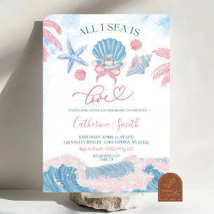 Invitación Caprichoso Rosa Azul Todo lo que veo es Amor Despe