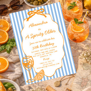 Invitación Caprichoso Un Spritz Mayor Aperol Spritz Cumpleaño