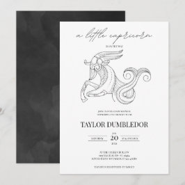 Invitación Capricorn Zodiac Star Sign Astrología Baby Shower