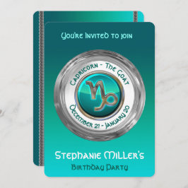 Invitación Capricornio - El Rótulo de la cabra Zodiac