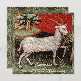 Invitación Capricornio la fiesta de cumpleaños del Rótulo Goa