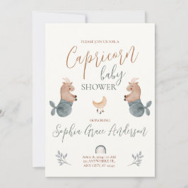 Invitación Capricornio Zodiac señal de ducha de bebé