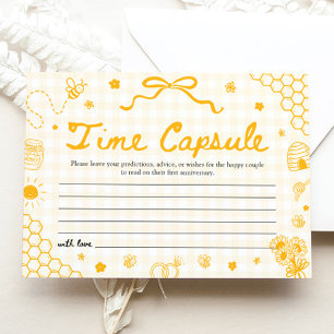 Invitación Cápsula del Tiempo de Abeja de Miel Amarilla Juego