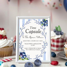 Invitación Cápsula del Tiempo de Cumpleaños Letrero de ARÁNDA
