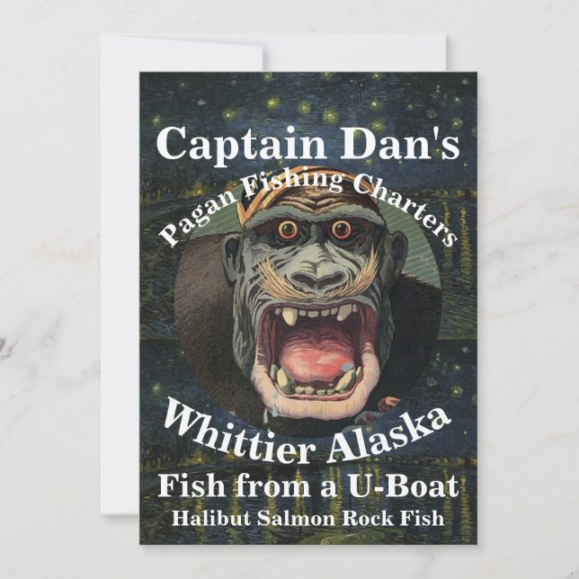 Invitación Captain Dan's Pagan Fishing Charters Whittier AK (Anverso)