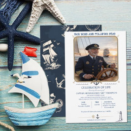 Invitación Captain Funeral Invitation Template