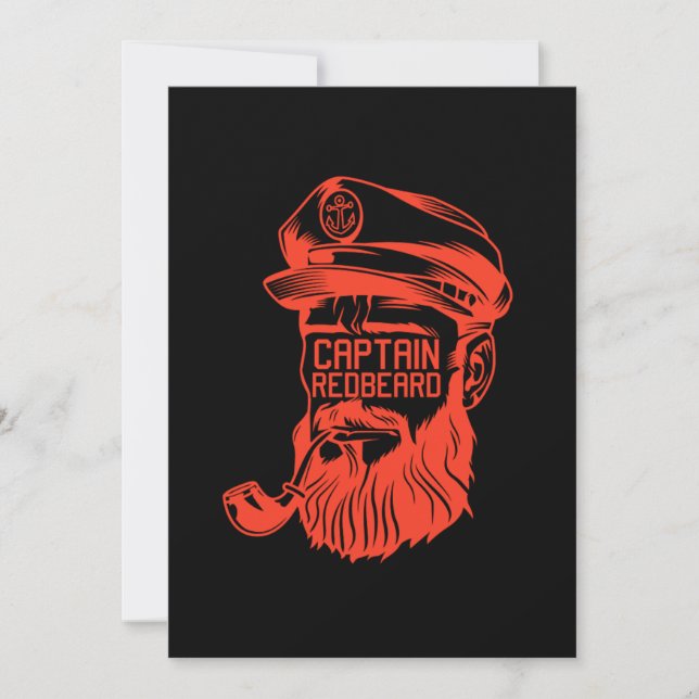 Invitación Captain Redhead Red Beard Ginger Beard Red Hair Gi (Anverso)