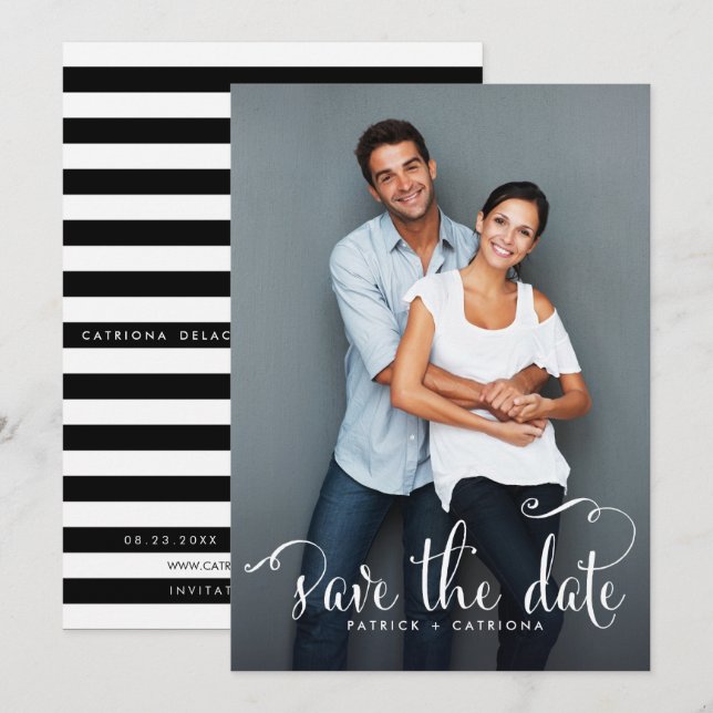 Invitación Captura de pantalla de una foto caprichosa Guardar (Anverso / Reverso)