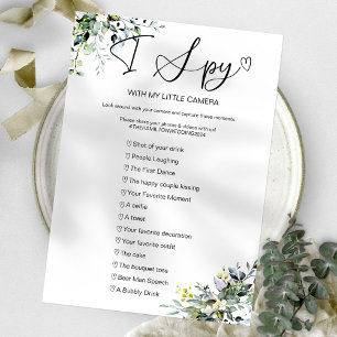 Invitación Captura El Amor Juego de Boda Espía