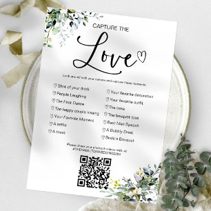 Invitación Captura El Amor Juego De Boda I Spy Con QR