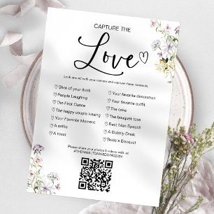 Invitación Captura El Amor Juego De Boda I Spy Con QR